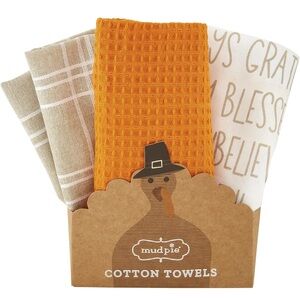 Mud Pie Always Thankful Towel Set new in packaging new with tags